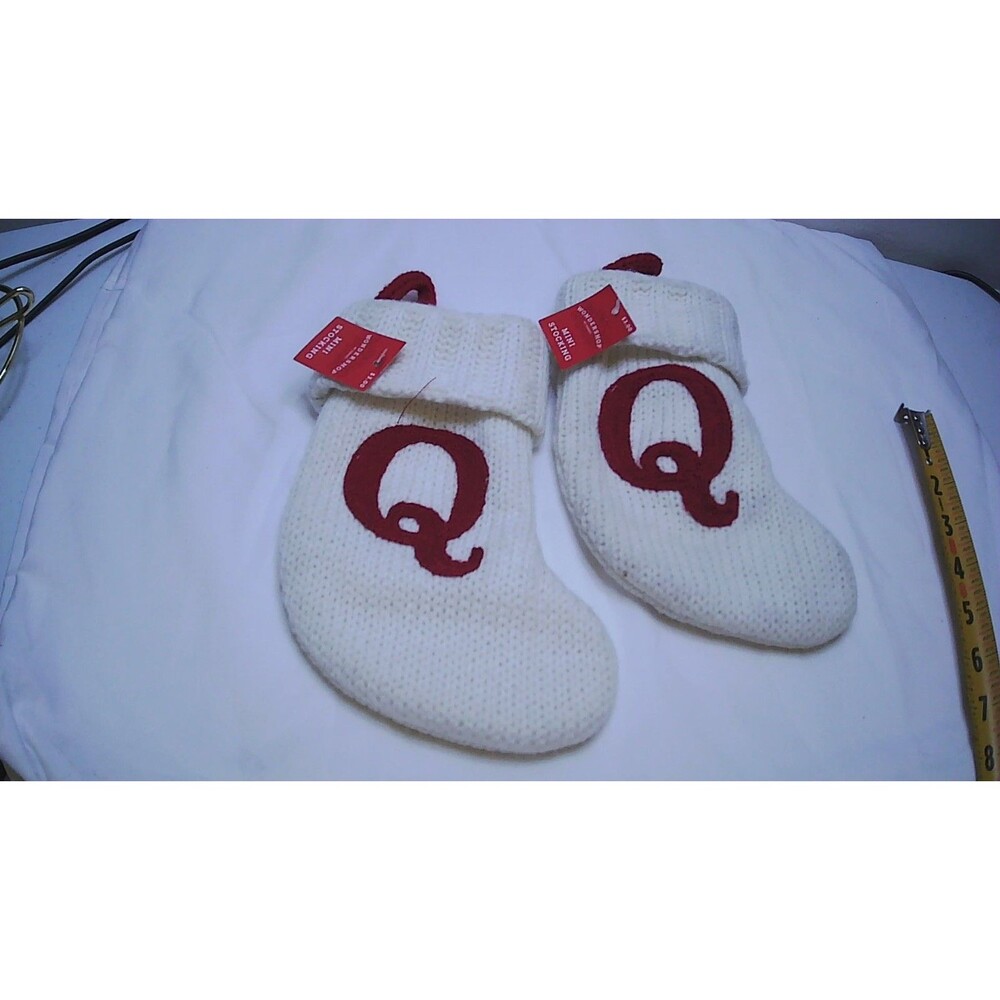 2 Target Wonderland Christmas Stocking "Q" NWT